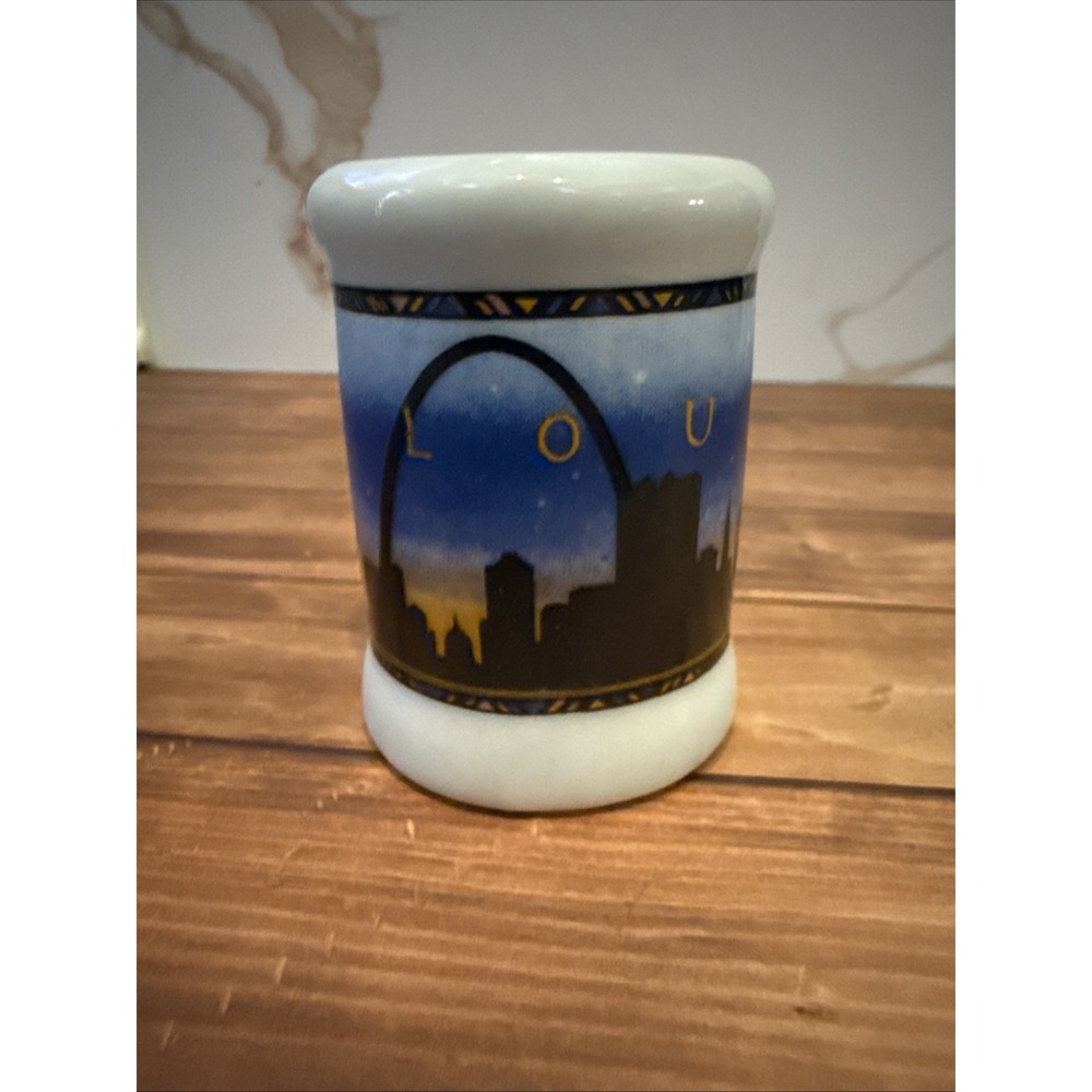 Vintage ST. LOUIS Silhouette   Souvenir Toothpick Holder